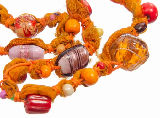 Bohemian Boho Hippie style handmade beaded necklace & bracelet Colored Beads - Image 6