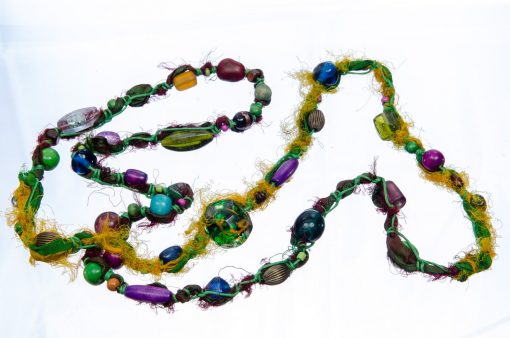 Bohemian Boho Hippie style handmade beaded necklace & bracelet Colored Beads - Image 4