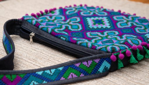 Festival bag "Kaleidoscope Tapestry", ethnic embroidery bag, boho bag, hippie bag, crossbody hobo bag - Image 8