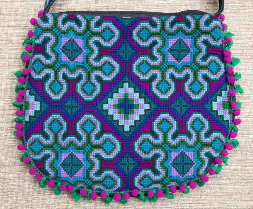 Festival bag "Kaleidoscope Tapestry", ethnic embroidery bag, boho bag, hippie bag, crossbody hobo bag - Image 9