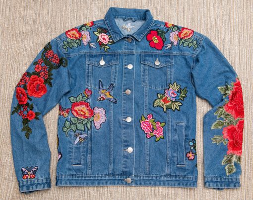 Embroidered denim jacket, boho jacket, hippie jacket - Image 7