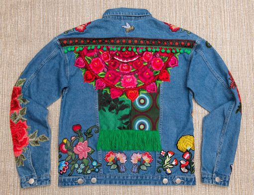 Embroidered denim jacket, boho jacket, hippie jacket - Image 10