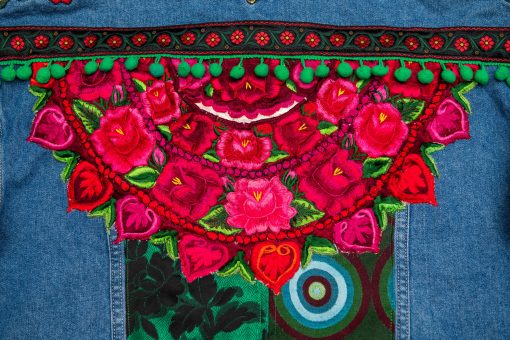 Embroidered denim jacket, boho jacket, hippie jacket - Image 11