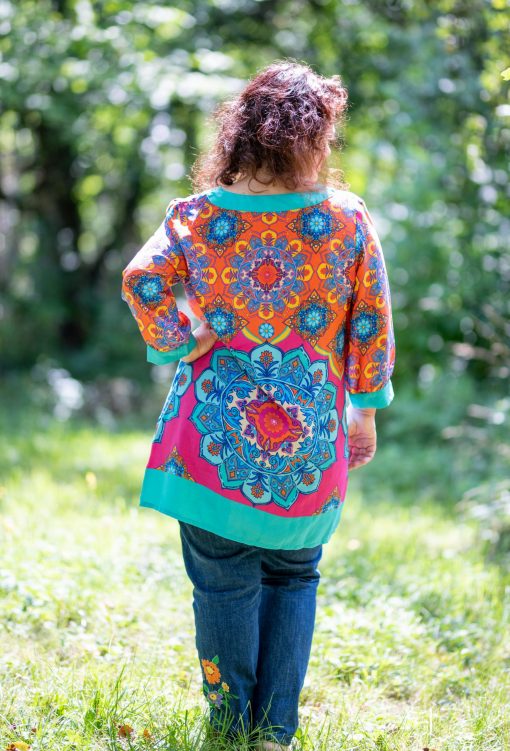 Boho mandala tunic, ethnic tunic, hippie tunic, festival tunic, bohemian tunic - Image 3