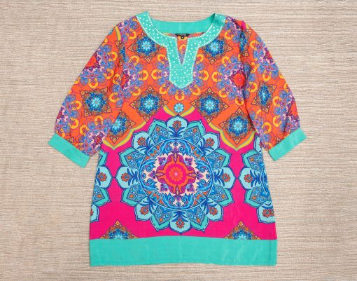 Boho mandala tunic, ethnic tunic, hippie tunic, festival tunic, bohemian tunic - Image 4