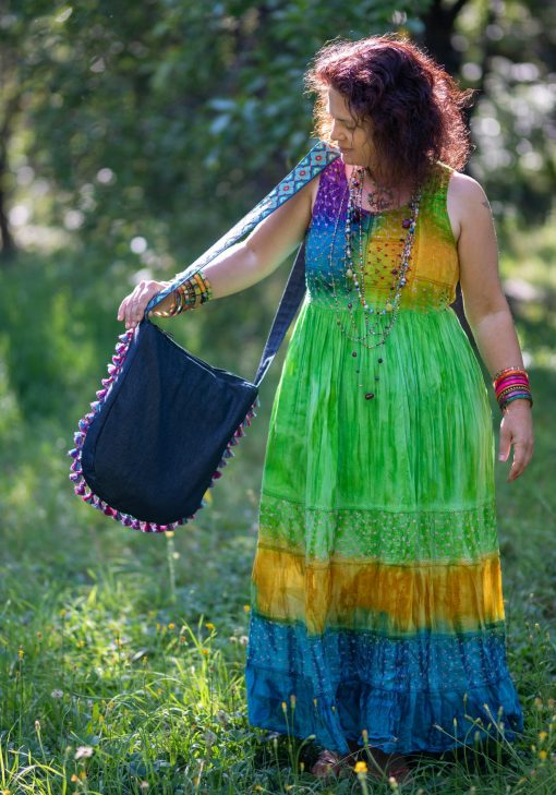 Festival bag "Mandala Song", ethnic embroidery bag, boho bag, hippie bag, crossbody hobo bag - Image 5