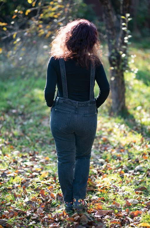 Embroidered denim overalls, embroidered dungarees - Image 3