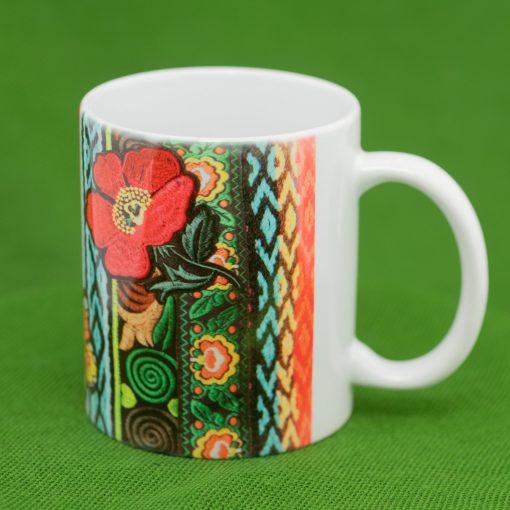 Floral boho mug "Secret Garden", vibrant colourful ethnic hippie mug - Image 6